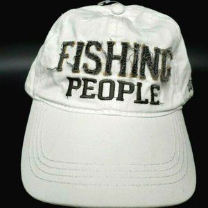 Fishing People We People By Pavilion White Baseball Cap/Hat Women's Men's